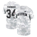 B.Bills #34 Thurman Thomas Player Arctic Camo Salute to Service T-Shirt Hoodies Ndoa Stitched Jerseys