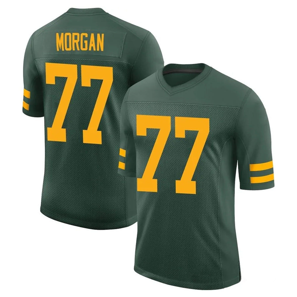 GB.Packers #77 Jordan Morgan Player Green Alternate Vapor Home Game Ndoa Stitched Jerseys