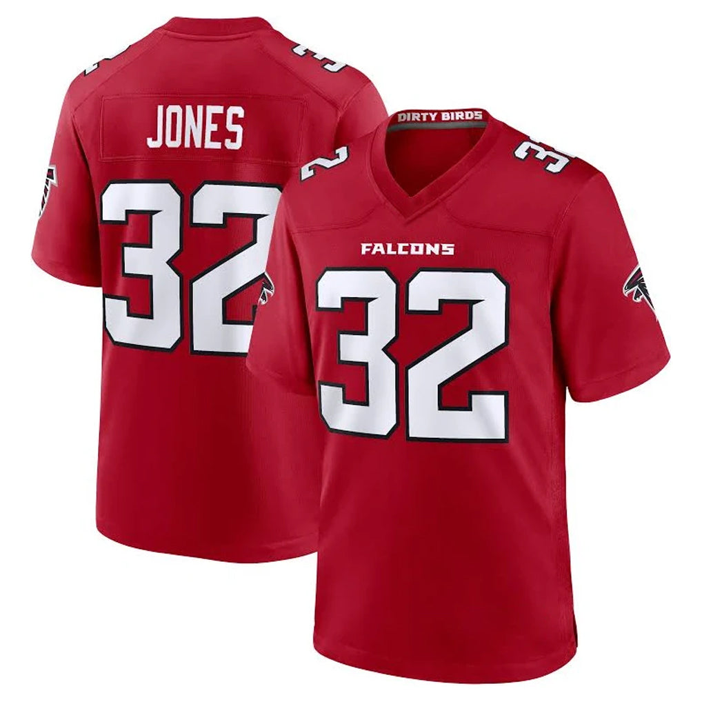 A.Falcons #32 Cash Jones Player Red Team Color Home Game Ndoa Stitched Jerseys