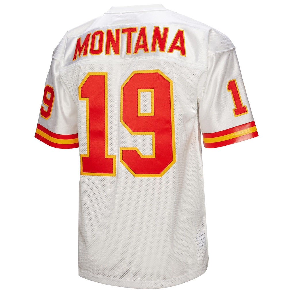 Ndoa KC.Chiefs #19 Joe Montana 1994 Mitchell & Ness White Authentic Throwback Retired Player Jersey