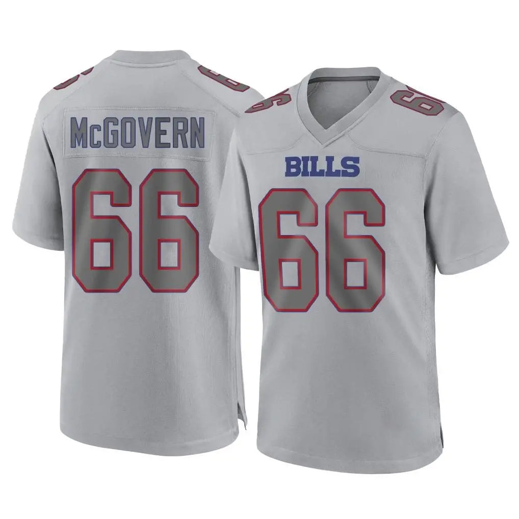 B.Bills #66 Connor McGovern Player Gray Home Game Ndoa Stitched Jerseys