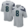 S.Seahawks #8 Jadarian Price Player Gray Home Game Ndoa Stitched Jerseys