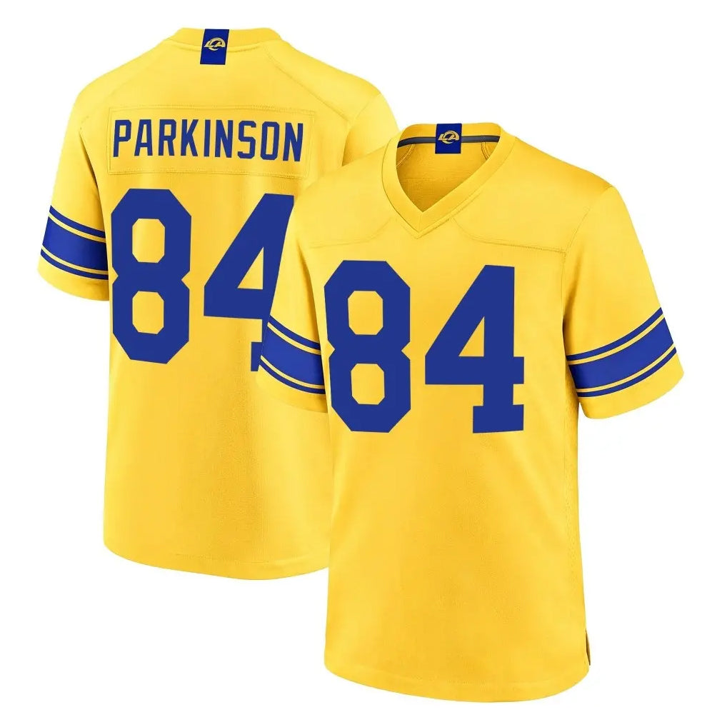 LA.Rams #84 Colby Parkinson Player Gold Classic Sol Home Game Ndoa Stitched Jerseys