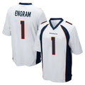D.Broncos #1 Evan Engram Player White Game Ndoa Stitched Jerseys