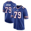 B.Bills #79 Spencer Brown Player Royal Home Game Ndoa Stitched Jerseys