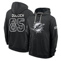 M.Dolphins #85 Greg Dulcich Player 2026 Black Logo Pullover Hoodies Limited Game Ndoa Stitched Jerseys