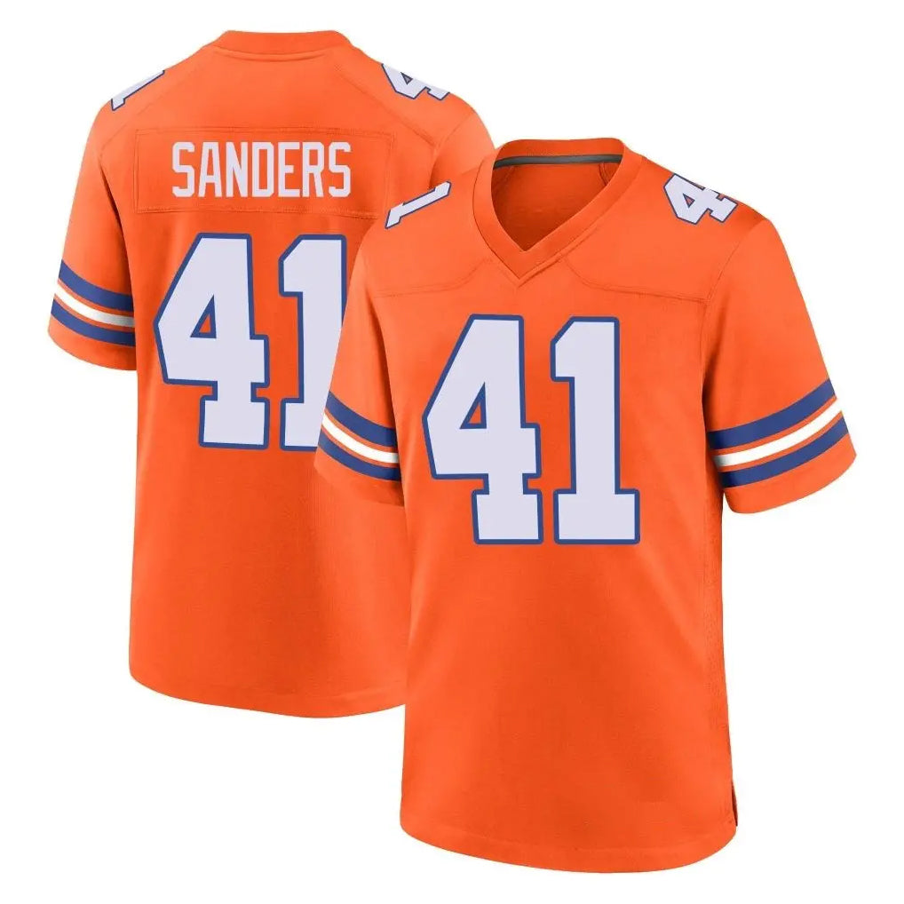 D.Broncos #41 Drew Sanders Player Orange Alternate Collection Throwback Game Ndoa Stitched Jerseys