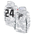 A.Falcons #24 A.J. Terrell Jr. Player Arctic Camo Salute to Service Limited Hoodie Ndoa Stitched Jerseys