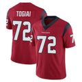H.Texans #72 Tommy Togiai Player Red Limited Vapor Untouchable Home Game Ndoa Stitched Jerseys