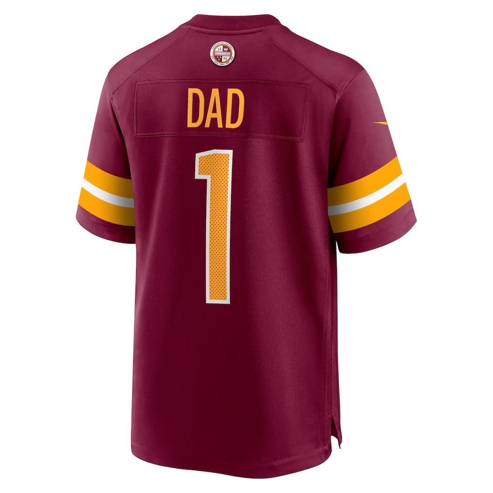 Ndoa W.Commanders #1 Dad Burgundy Game Jersey
