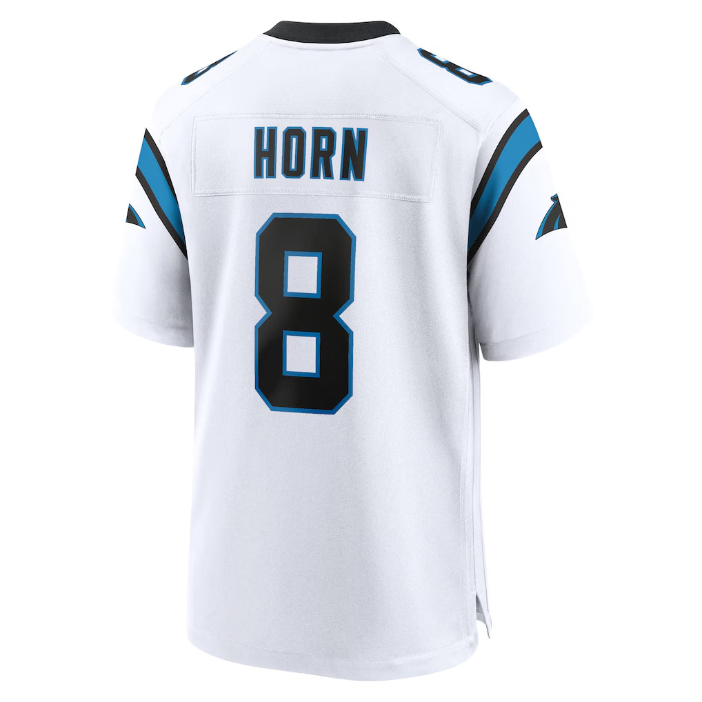 C.Panthers #8 Jaycee Horn Player White Home Game Ndoa Stitched Jerseys