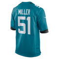 Ndoa J.Jaguars #51 Ventrell Miller Teal Game Jersey