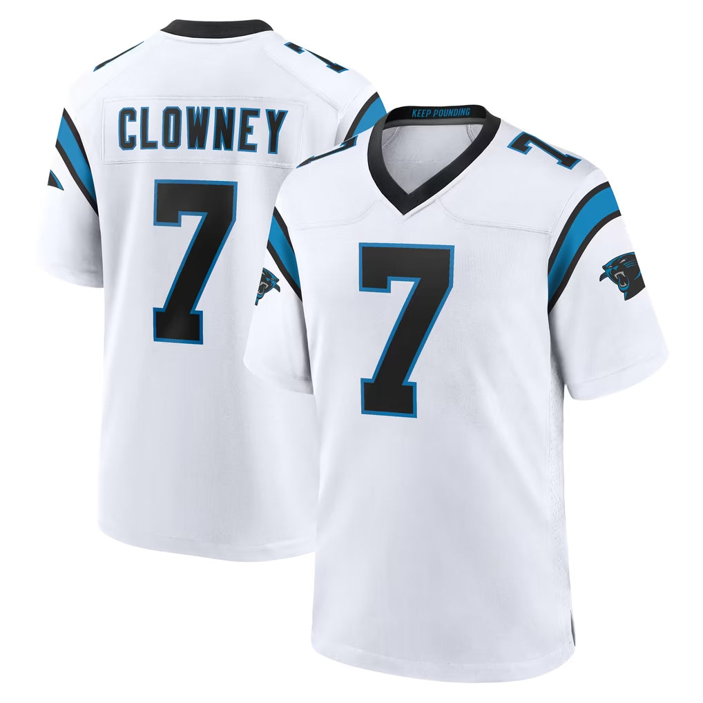 C.Panthers #7 Tre'von Moehrig Player White Home Game Ndoa Stitched Jerseys