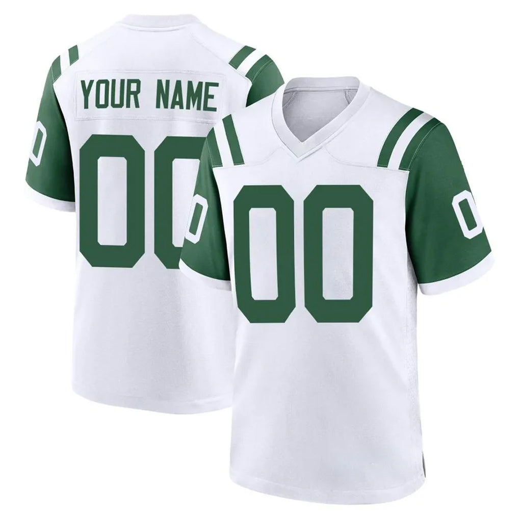 Custom NY.Jets White Classic Home Game Any Name & Numbers Ndoa Stitched Jerseys