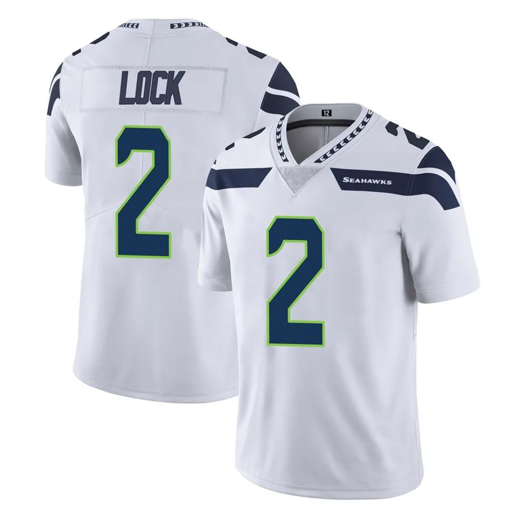 S.Seahawks #2 Drew Lock Player White Limited Vapor Untouchable Home Game Ndoa Stitched Jerseys