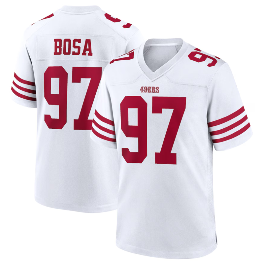Ndoa SF.49ers #97 Nick Bosa Player White Game Stitched Jerseys