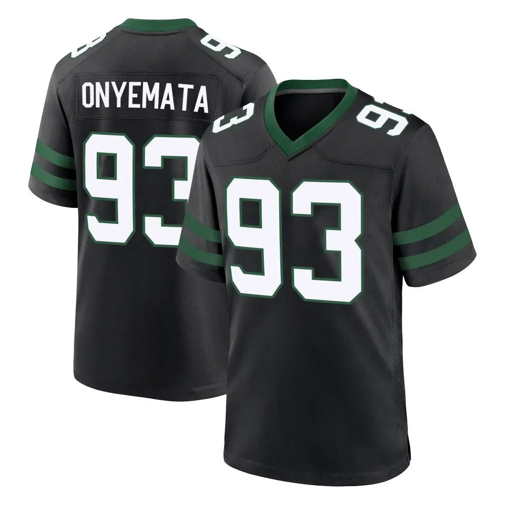 NY.Jets #93 David Onyemata Player Black Legacy Home Game Ndoa Stitched Jerseys