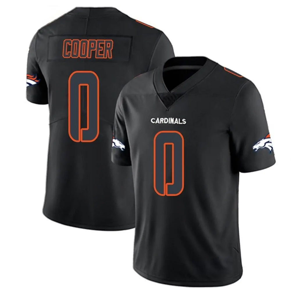 D.Broncos #0 Jonathon Cooper Player Black Impact Limited Game Ndoa Stitched Jerseys