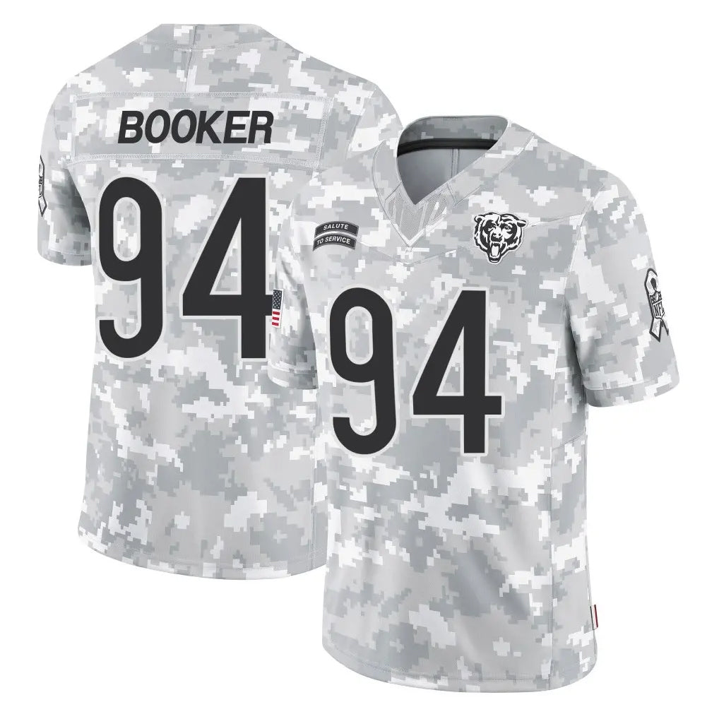 C.Bears #94 Austin Booker Player Arctic Camo Salute to Service Limited Ndoa Stitched Jerseys