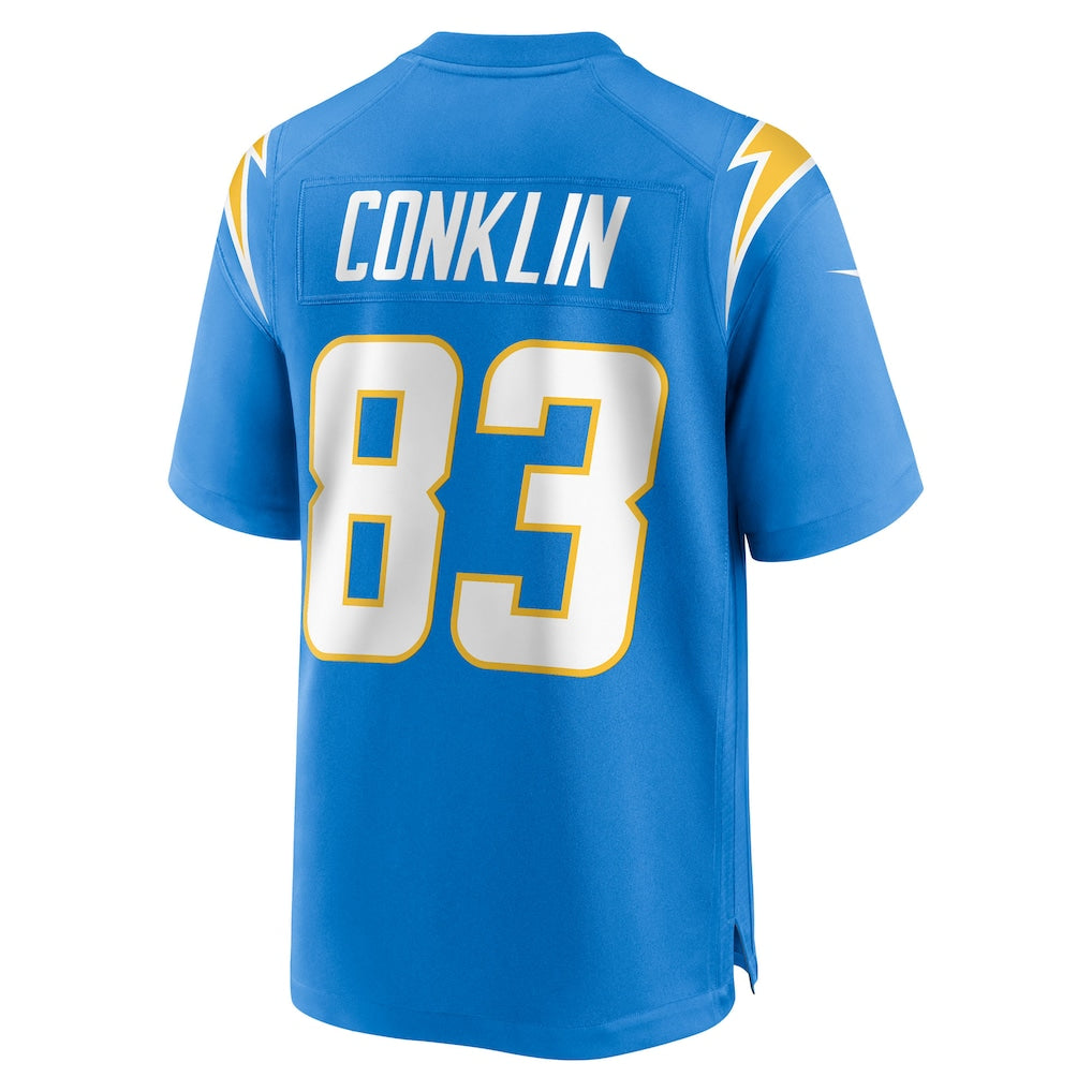 Ndoa LA.Chargers #83 Tyler Conklin Powder Blue Team Game Jersey