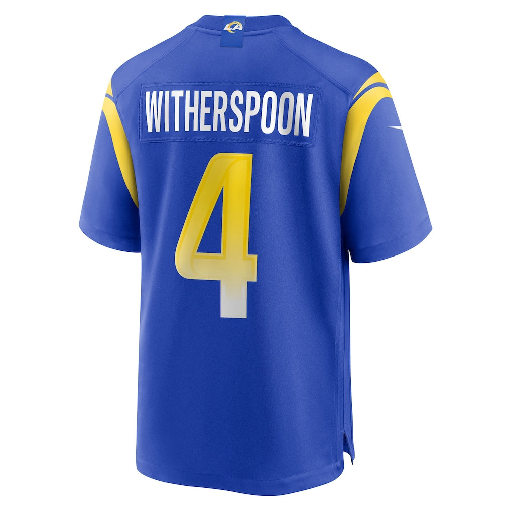 Ndoa LA.Rams #4 Ahkello Witherspoon Royal Team Game Jersey