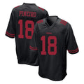 SF.49ers #18 Eddy Pineiro Player Black Alternate Home Game Ndoa Stitched Jerseys