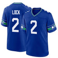 S.Seahawks #2 Drew Lock Player Royal Throwback Home Game Ndoa Stitched Jerseys