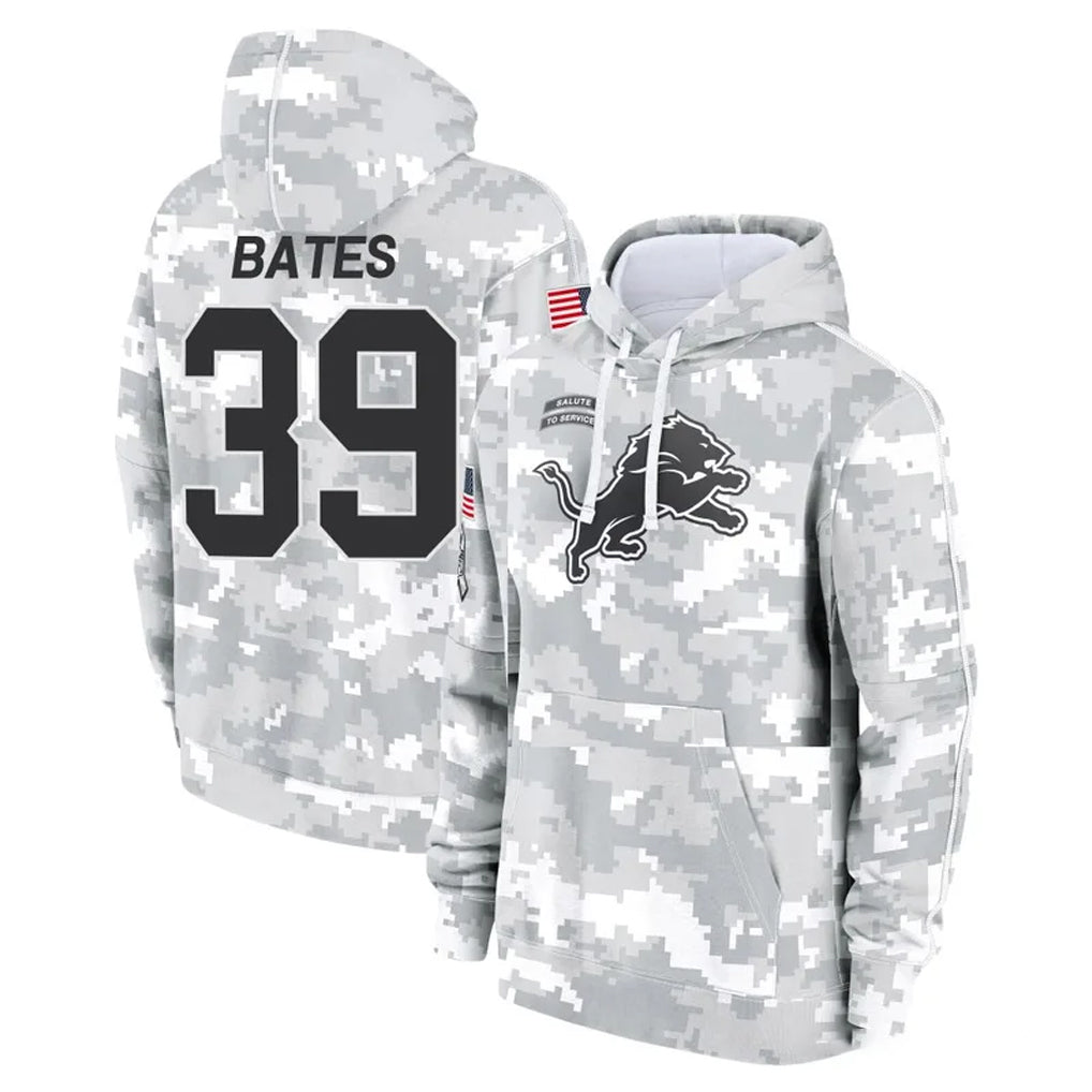 D.Lions #39 Jake Bates Player Arctic Camo Salute to Service Hoodies Limited Game Ndoa Stitched Jerseys