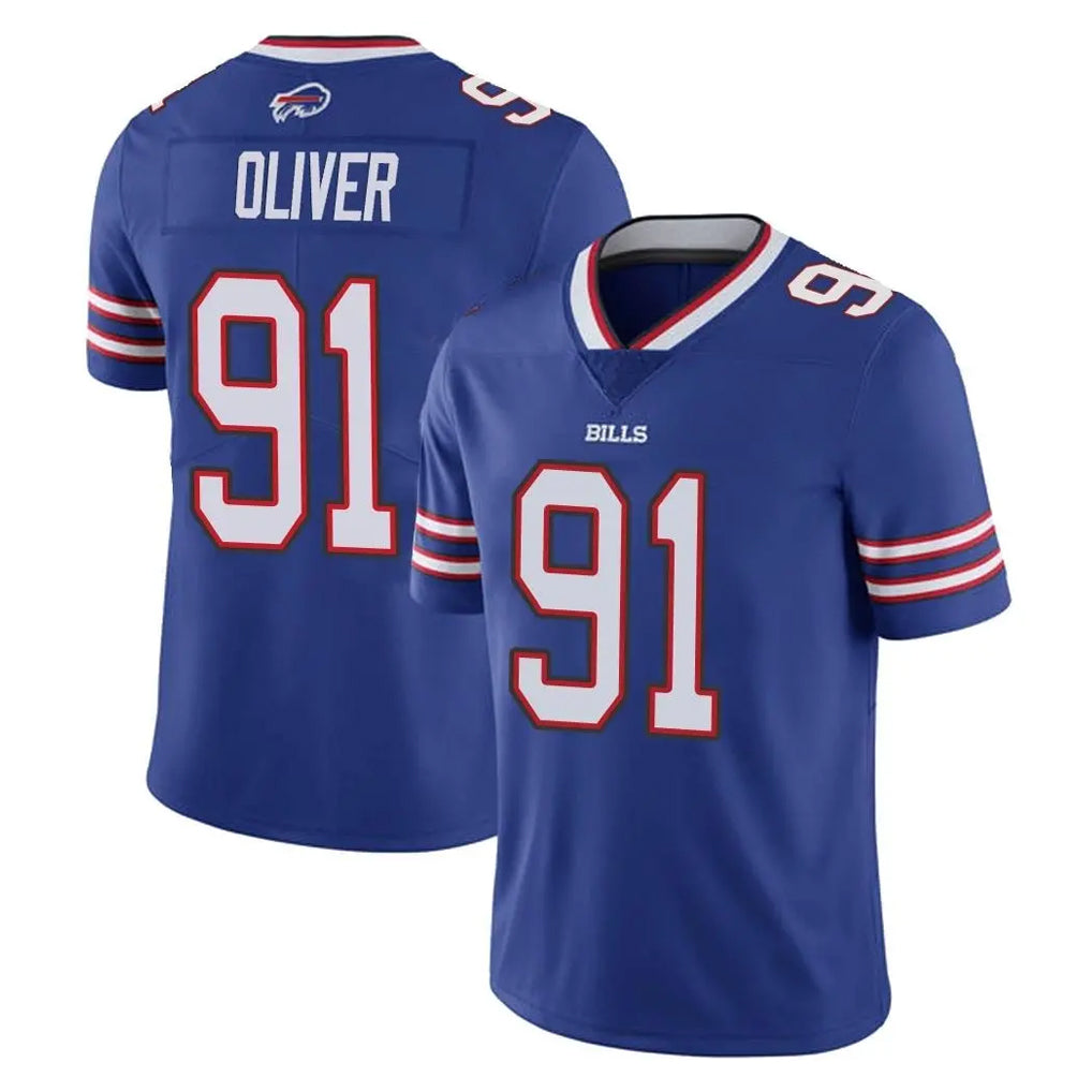 B.Bills #91 Ed Oliver Player Royal Vapor Untouchable Limited Ndoa Stitched Jerseys