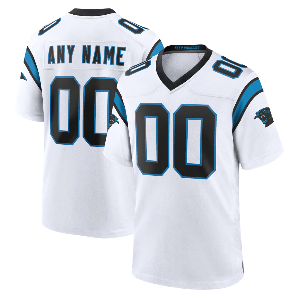 Custom C.Panthers White Home Game Any Name & Numbers Ndoa Stitched Jerseys