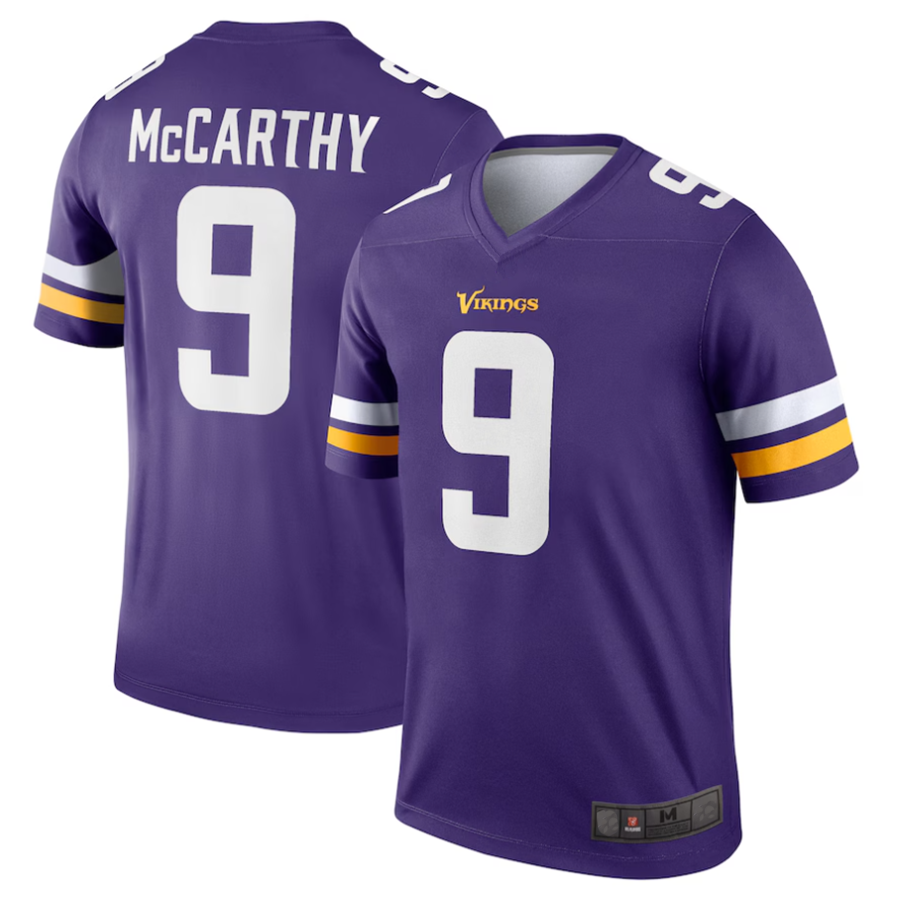 Ndoa #9 J.J. McCarthy Player MN.Vikings Purple Alternate Legend Stitched Jerseys