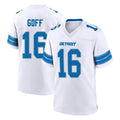 D.Lions #16 Jared Goff Player White Alternate Home Game Ndoa Stitched Jerseys