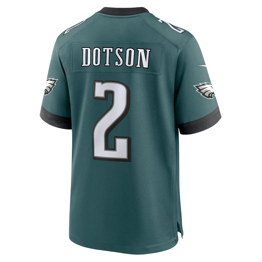 Ndoa P.Eagles #2 Jahan Dotson Midnight Green Team Game Jersey