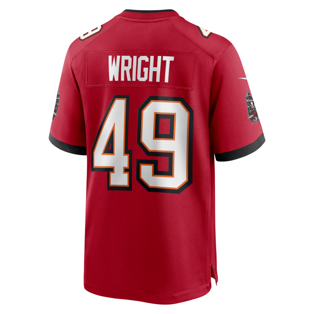 Ndoa TB.Buccaneers #49 Owen Wright Red Team Game Jersey