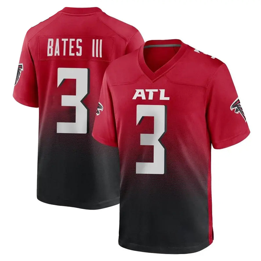 A.Falcons #3 Jessie Bates III Player Red Home Game Ndoa Stitched Jerseys