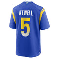 Ndoa LA.Rams #5 Tutu Atwell Royal Home Game Jersey