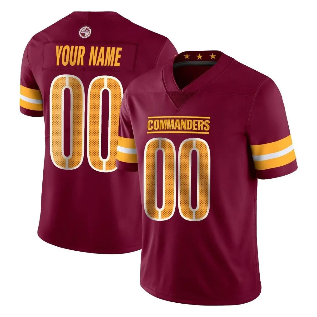 Custom W.Commanders Burgundy Limited Vapor Home Game Any Name & Numbers Ndoa Stitched Jerseys
