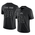 Custom LA.Chargers Black Reflective Limited Game Any Name & Numbers Ndoa Stitched Jerseys
