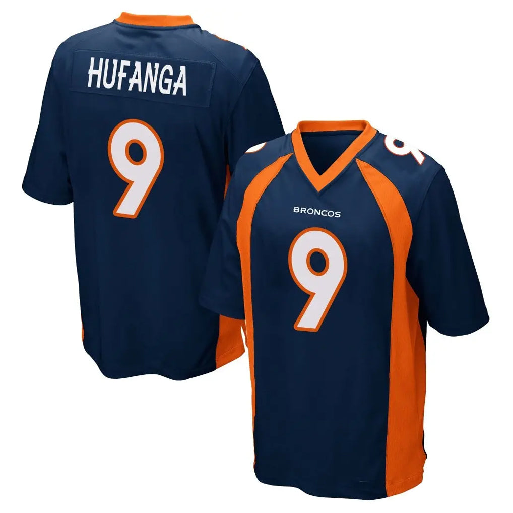 D.Broncos #9 Talanoa Hufanga Player Navy Game Ndoa Stitched Jerseys