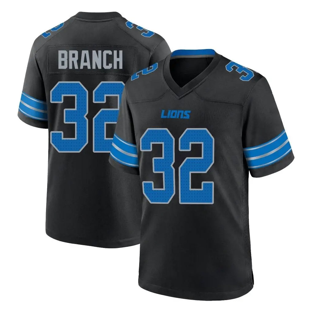 D.Lions #32 Brian Branch Player Black Alternate Home Game Ndoa Stitched Jerseys