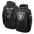 LV.Raiders #7 Quay Walker Player 2026 Black Logo Pullover Hoodies Limited Game Stitched Jerseys