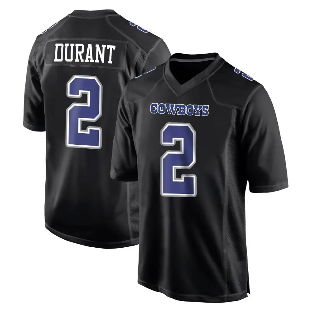 D.Cowboys #2 Cobie Durant Player Carbon Black Fashion Home Game Ndoa Stitched Jerseys