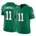 P.Eagles #11 Jihaad Campbell Player Green Kelly Alternate Vapor F.U.S.E. Home Game Ndoa Stitched Jerseys