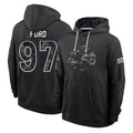 LA.Rams #97 Poona Ford Player 2026 Black Logo Pullover Hoodies Limited Game Ndoa Stitched Jerseys