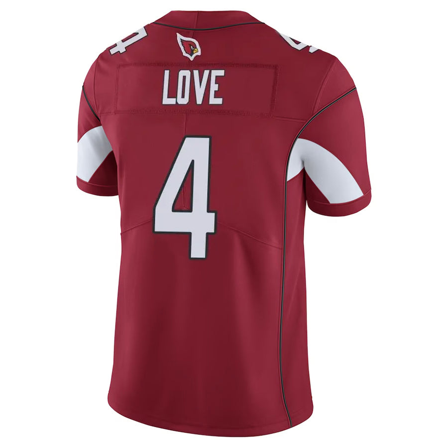 A.Cardinals #4 Jeremiyah Love Player Cardinal Vapor Limited Home Game  Ndoa Stitched Jerseys