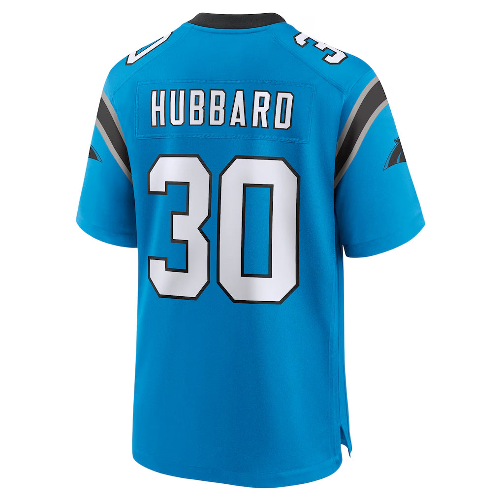 C.Panthers #30 Chuba Hubbard Player Blue Home Game Ndoa Stitched Jerseys