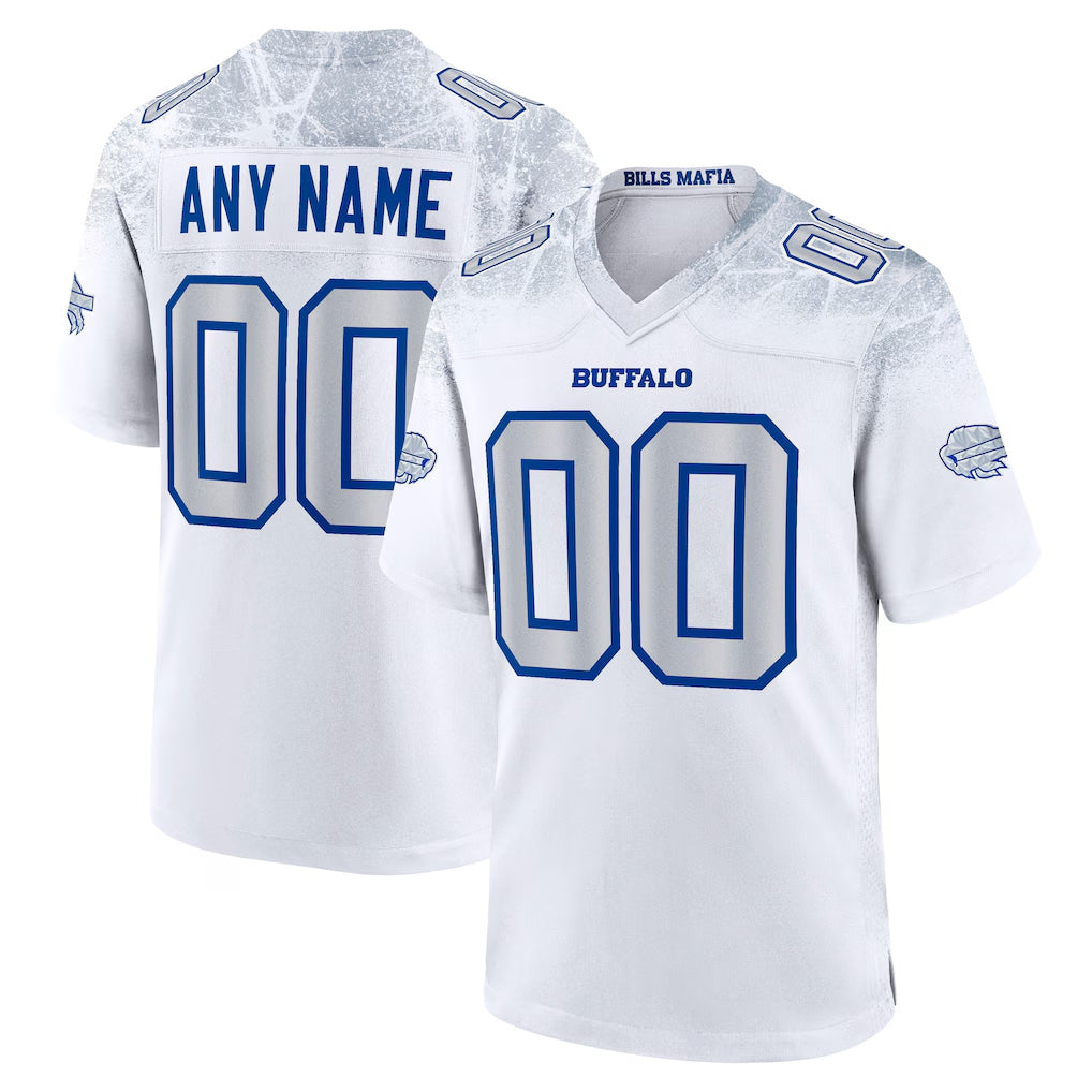 Custom B.Bills White Rivalries Collection Game Any Name & Numbers Ndoa Stitched Jerseys