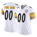 Custom P.Steelers White Limited Vapor F.U.S.E. Home Game Any Name & Numbers Ndoa Stitched Jerseys