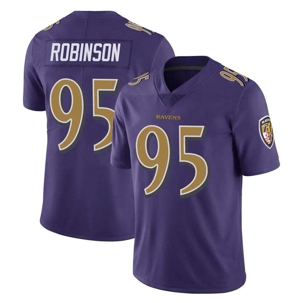 B.Ravens #95 Tavius Robinson Player Purple Color Rush Vapor Untouchable Limited Home Game Ndoa Stitched Jerseys