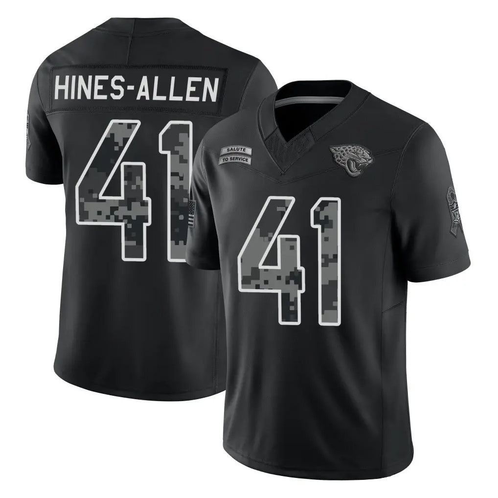 J.Jaguars #41 Josh Hines-Allen Player Black Limited 2026 Salute to Service Home Game Ndoa Stitched Jerseys